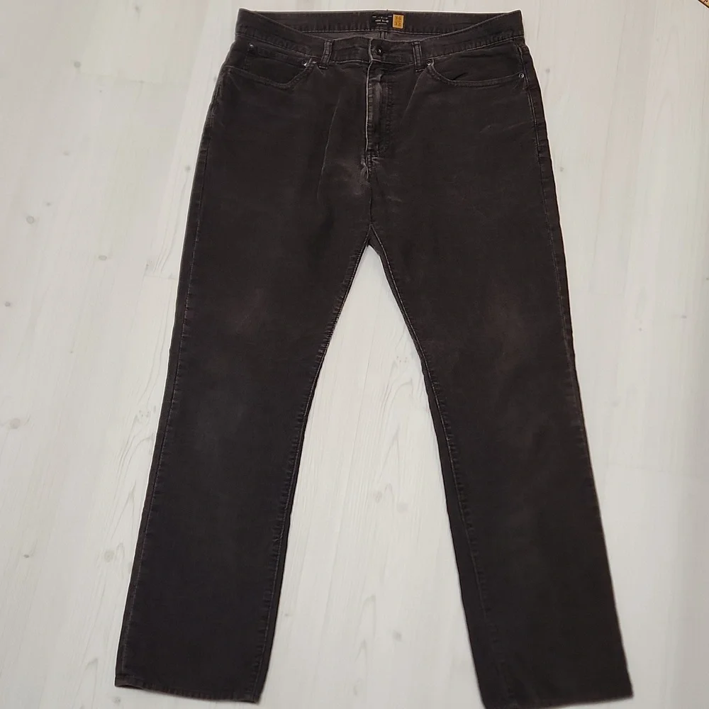 ​J.CREW 484 Slim Fit Corduroy Pants 36x32 Dark Grey Charcoal Preppy Minimalist
